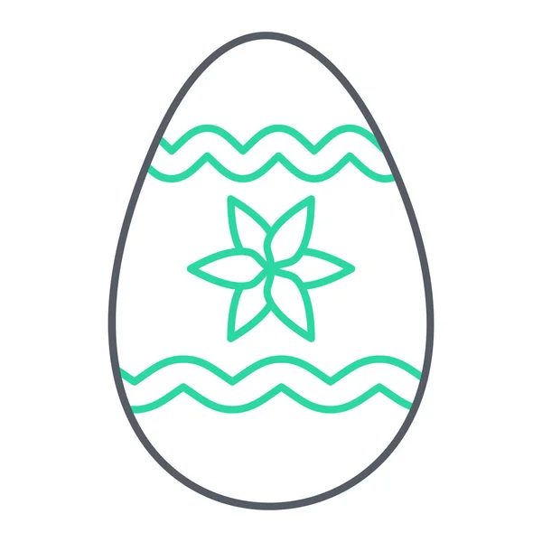 Easter Egg Line Style Icon Vector Illustration Design — стоковый вектор