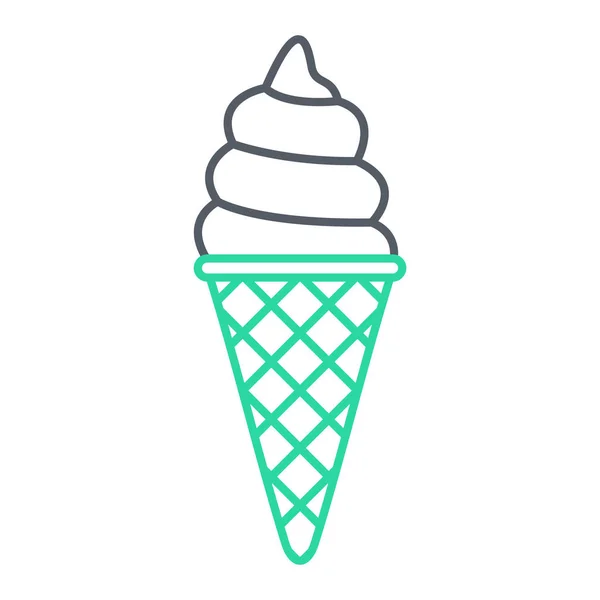 Морозиво Конус Значок Векторний Дизайн Ілюстрації — стоковий вектор