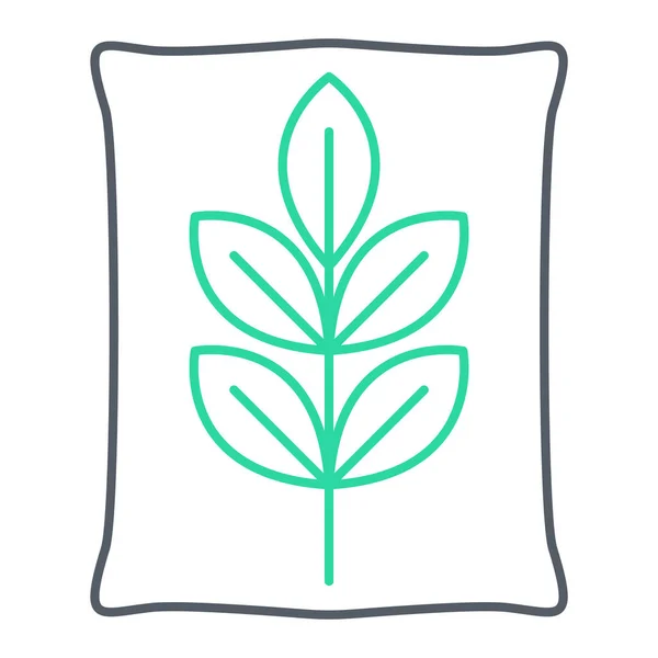 Zöld Növény Ikon Fehér Háttér — Stock Vector