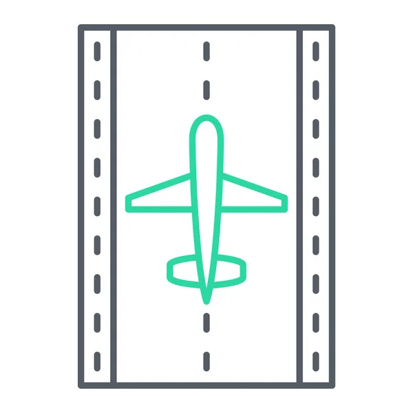 Flygplansikonen Enkel Illustration Flygplats Biljett Vektor Ikoner För Webben — Stock vektor