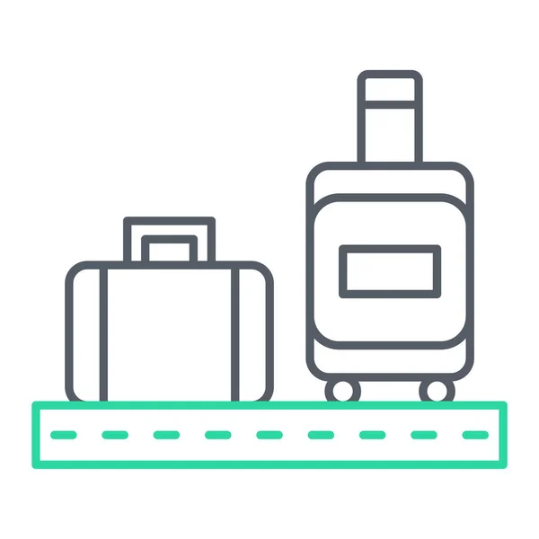 Travel Bag Icon Outline Suitcase Vector Illustration Symbol Web Design — Vetor de Stock