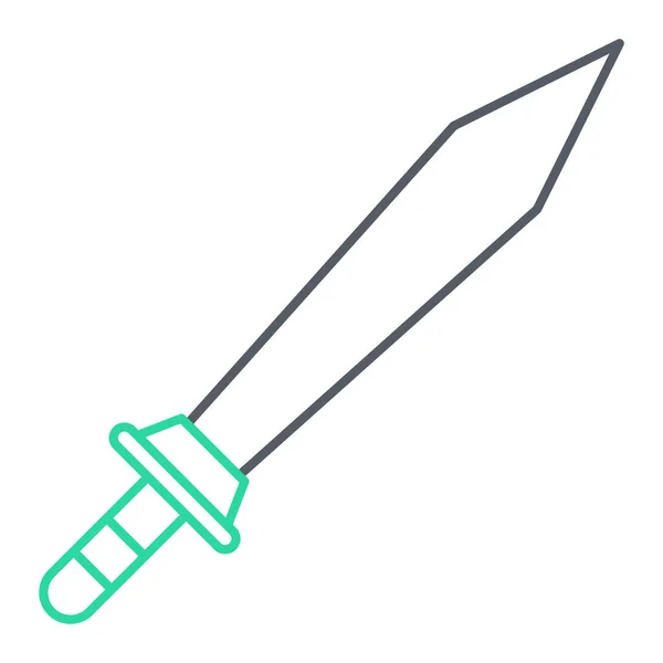 Sword Icon Outline Illustration Dagger Vector Icons Web — Wektor stockowy