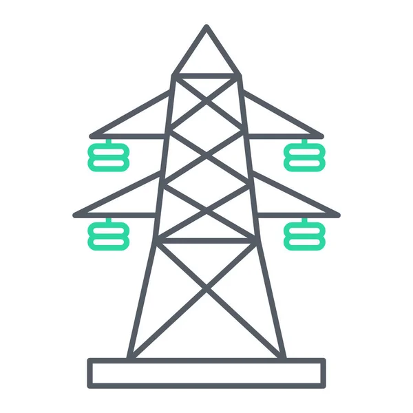 Electric Power Line Icon Outline Illustration Electricity Energy Vector Icons — Stock Vector