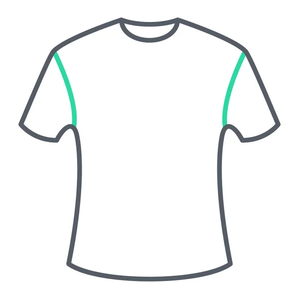 Tişört Ikonu Giysi Vektör Logosunun Ana Hatları — Stok Vektör