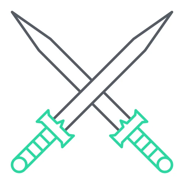 Sword Icon Simple Illustration Medieval Swords Vector Icons Web — стоковый вектор