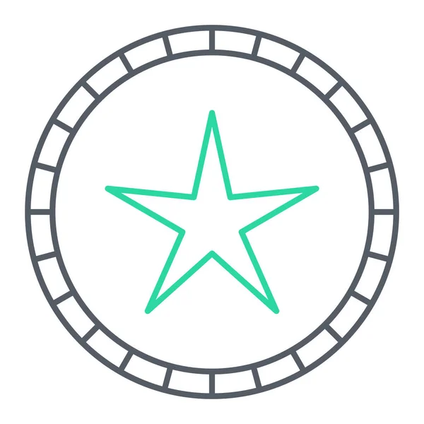 Икона Звезды Модном Стиле Изолированный Фон — стоковый вектор