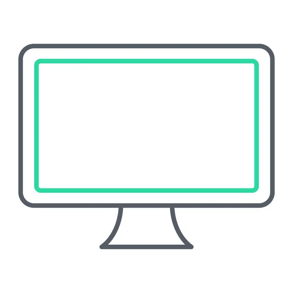 Monitor Ikon Vektor Illusztráció — Stock Vector