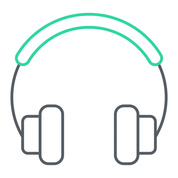 Headphones Ícone Vetor Ícones Esboço Curso Editável Para Web Móveis — Vetor de Stock