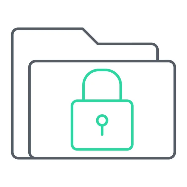 Lock Icon Simple Illustration Security Folder Vector Icons Web — Image vectorielle