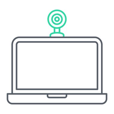 ekran vektör illüstrasyon tasarımlı dizüstü bilgisayar monitörü