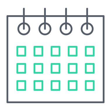 Takvim simgesi vektör illüstrasyonu