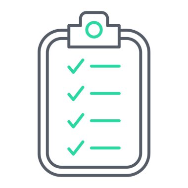 Kontrol listesi simgesi. Web için kontrol listesi vektör simgelerinin basit illüstrasyonu