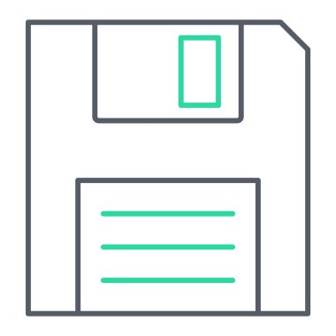 Disket disk simgesi vektör illüstrasyonu