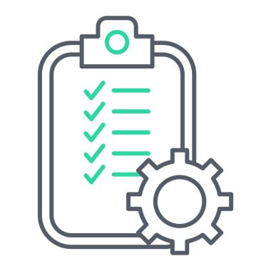 Kontrol listesi simgesi vektör illüstrasyonu