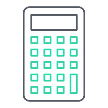 Hesap makinesi simgesi. Web için basit bir muhasebe vektör sembolü çizimi