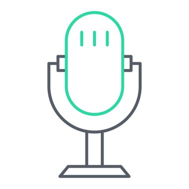mikrofon simgesi vektör illüstrasyonu