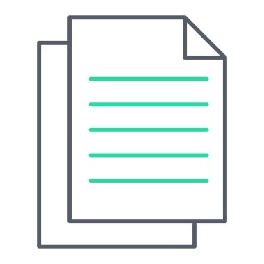 Belge. Web simgesi basit illüstrasyon