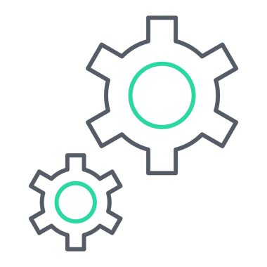 dişli simgesi vektör illüstrasyonu