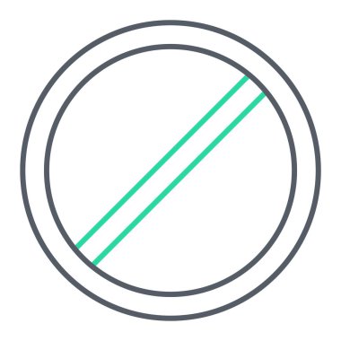 Dumanlı ikon vektör illüstrasyonu yok