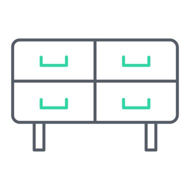 Mobilya simgesinin vektör illüstrasyonu