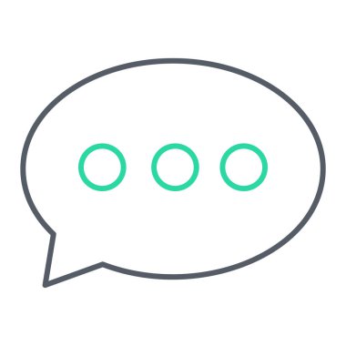 Sohbet balonu ikonu vektör çizimi tasarımı