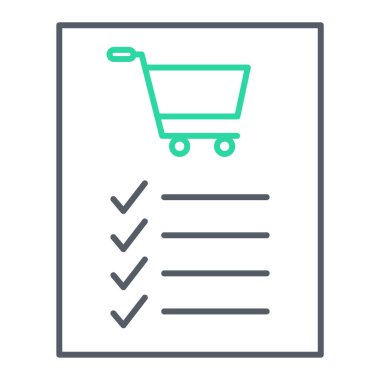 Alışveriş arabası simgesi, vektör illüstrasyonu