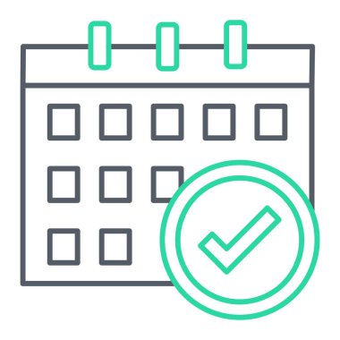 Takvim simgesi vektör illüstrasyonu