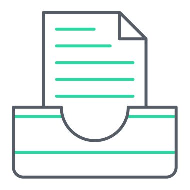 Belge. Web simgesi basit illüstrasyon