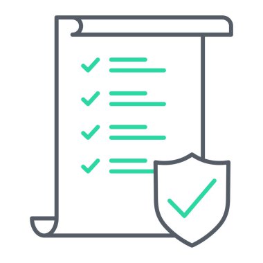 İşaret simgesini işaretle. Kontrol listesi çizgisi vuruşunun basit bir gösterimi izole tasarım