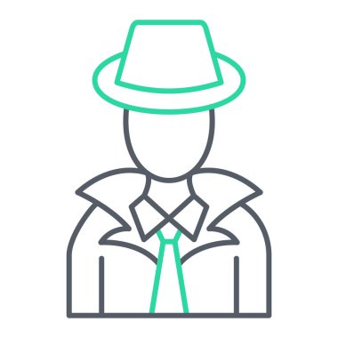 Şapka takan bir adamın vektör çizimi