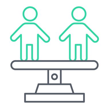 İnsanların ve insan simgesinin vektör illüstrasyonu