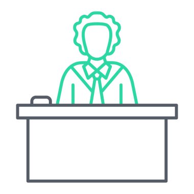 resepsiyon ikonu vektör illüstrasyonu