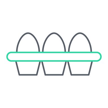 Yumurta ikonu vektörü. İnce çizgi işareti. izole edilmiş sınır sembolü çizimi