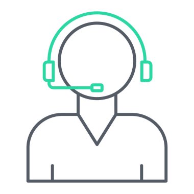 Çağrı merkezi ikon vektör illüstrasyonu