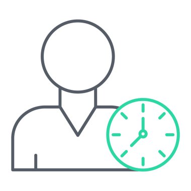 Zaman yönetimi simgesi vektör illüstrasyonu