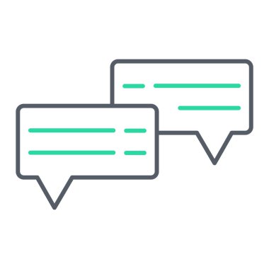 Sohbet mesajı vektör illüstrasyonu