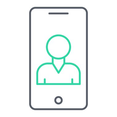 cep telefonu simgesi. Web için basit oyuncu vektör çizgisi simgeleri çizimi