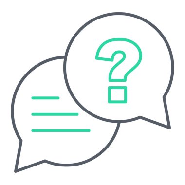 Soru işareti simgesi. özet konuşma balonu vektör çizgisi vuruşu.