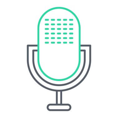 mikrofon simgesi vektör illüstrasyonu