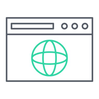 tarayıcı pencere simgesi. İnternet bağlantısı. vektör illüstrasyonu