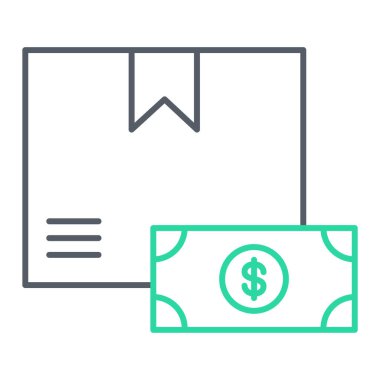 Para simgesinin vektör illüstrasyonu