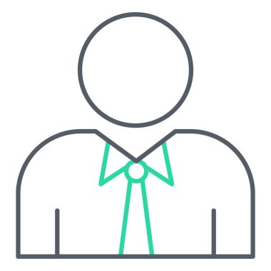 İş adamı ikonu. kişi avatar insanlar ve kullanıcı teması. Yalnız tasarım. vektör illüstrasyonu