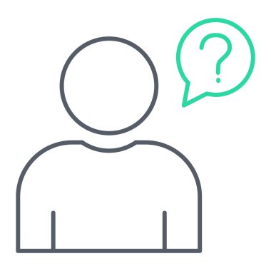 Bir kişi simgesinin vektör illüstrasyonu