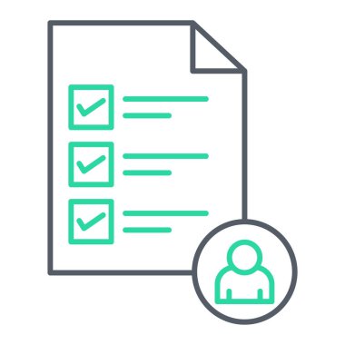 Web ve mobil uygulama tasarımınız, pano logo konseptiniz için beyaz arkaplanda izole edilmiş kontrol listesi simgesi vektörü