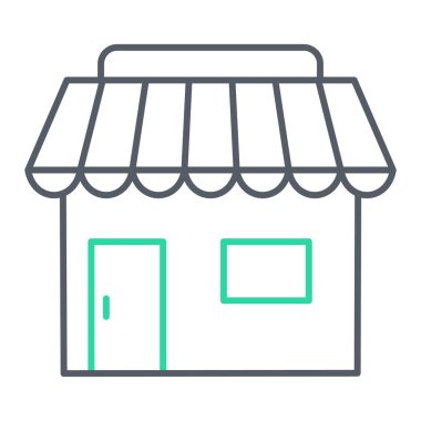 Mağaza. Web simgesi basit illüstrasyon