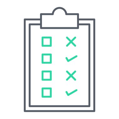 Kontrol listesi simgesi vektör illüstrasyonu