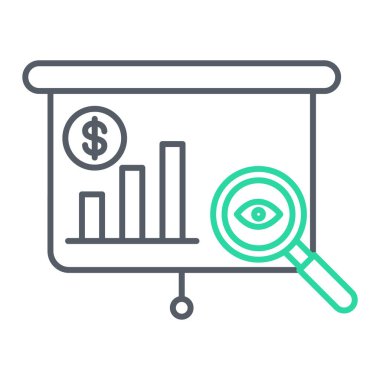 finansal analiz simgesi vektör illüstrasyonu