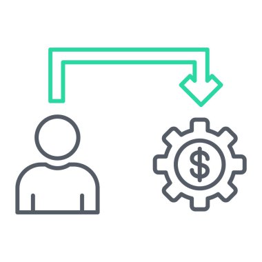 iş simgesi vektör illüstrasyonu