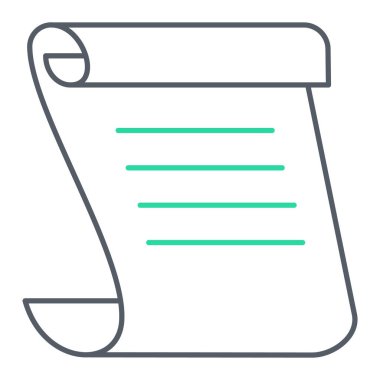 Belgenin bir satır simgesinin vektör illüstrasyonu