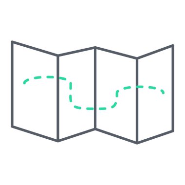 harita simgesi vektör illüstrasyonu